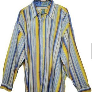 Brooklyn Express Shirt Dress Striped Yellow XXL